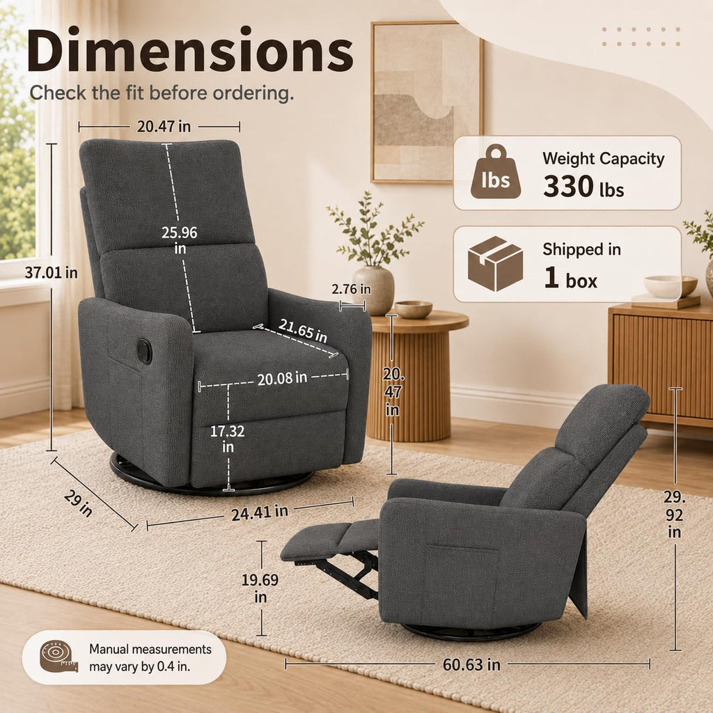 Swivel Rocker Recliner Chair B844