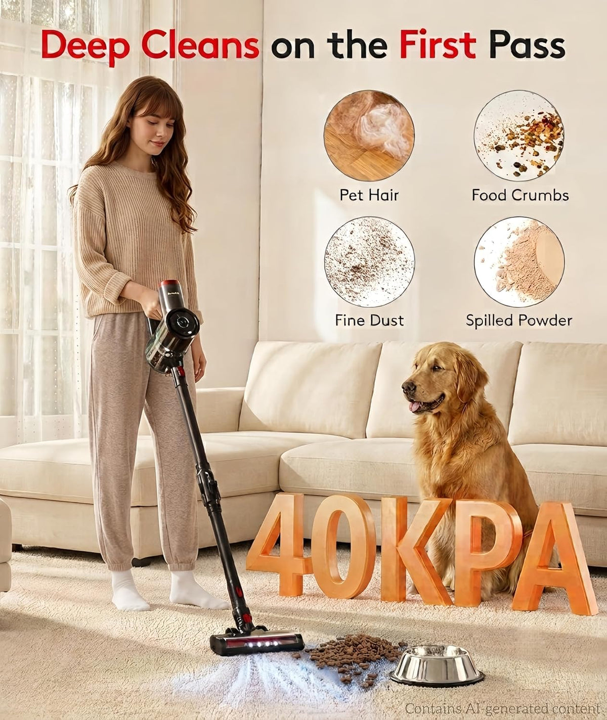 Cordless Vacuum Cleaner 40Kpa 45Min 6-in-1 O180625