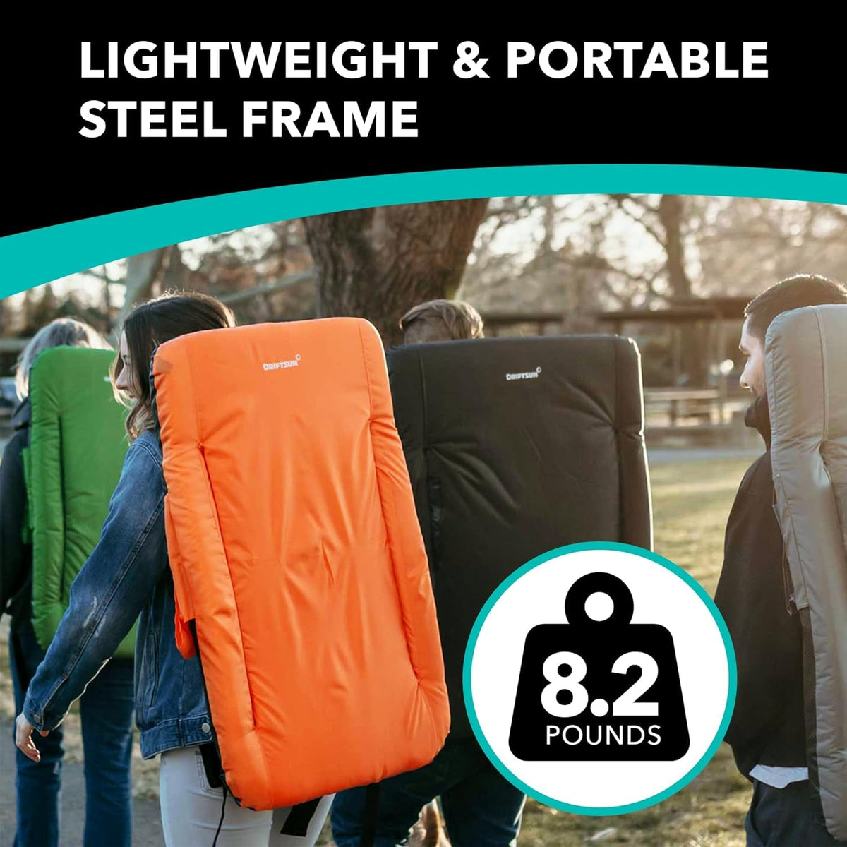 2 Pack Extra Wide Foldable Stadium Seats with Back Support T1170