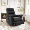 Black Boucle Swivel Rocker Glider Lounge Chair D20786