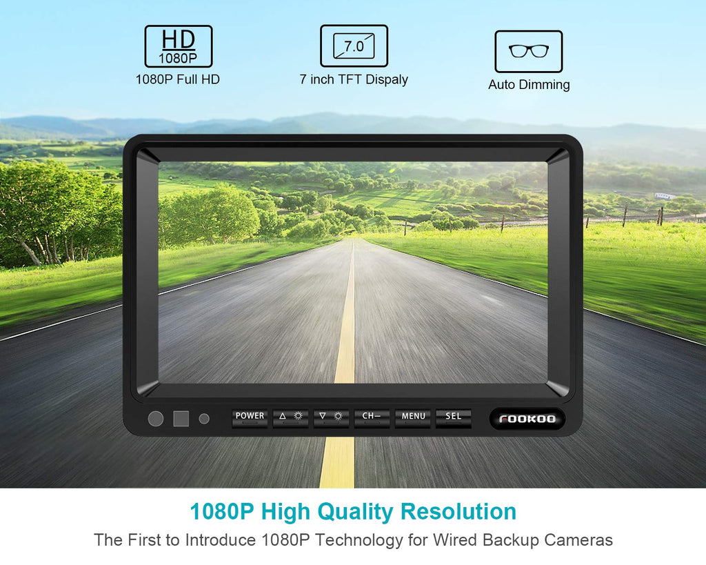 Wired Backup Camera System with 7" Monitor W626