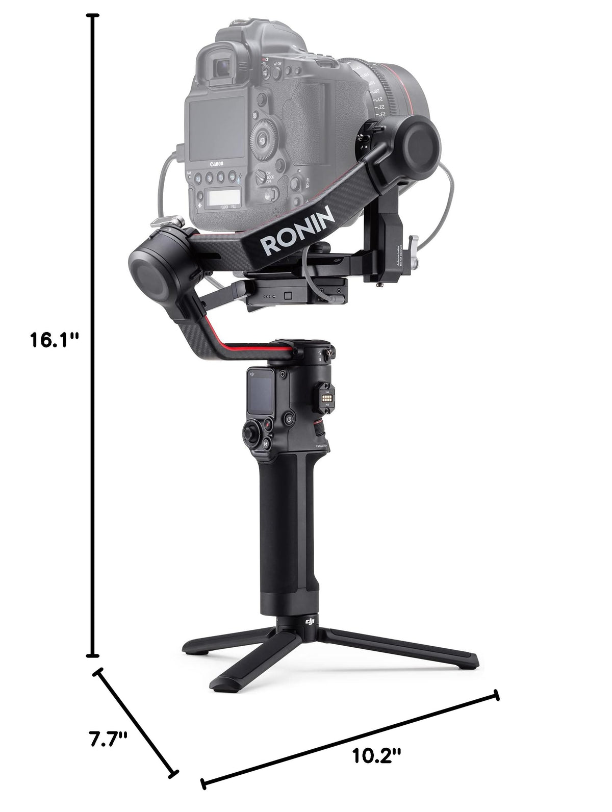 3-Axis Gimbal Stabilizer for DSLR and Mirrorless Cameras, Carbon Fiber, Black V735992
