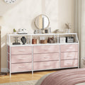 Pink 9 Fabric Drawer Dresser Q6131