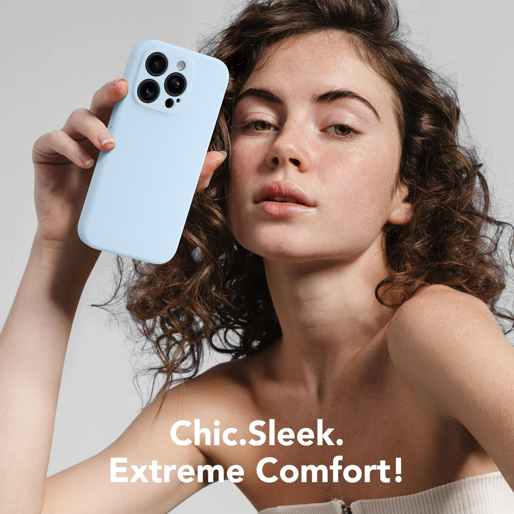 Light Blue Silicone iPhone 13 Pro Max Case N558297