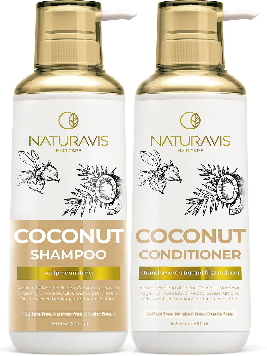 Coconut Shampoo and Conditioner Set with Argan Oil Mask C714