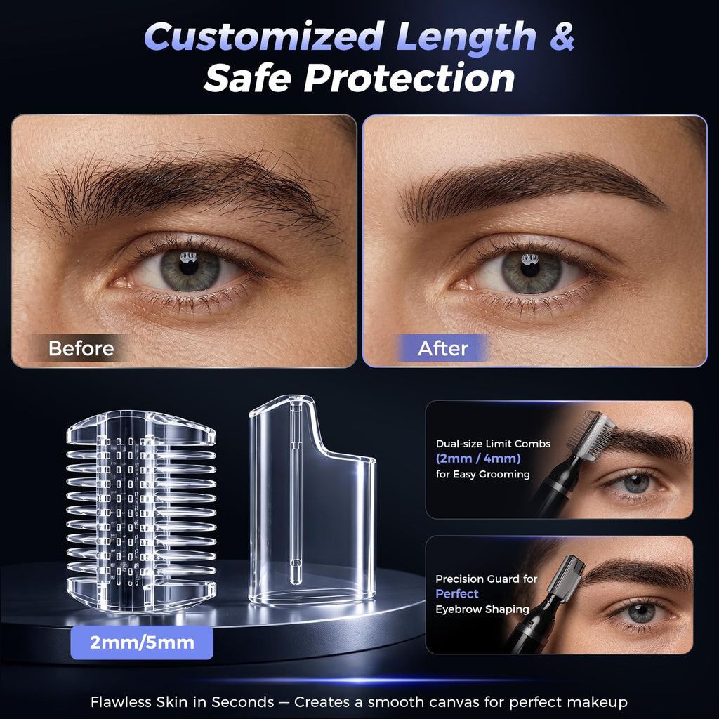 Electric Rechargeable Eyebrow Trimmer with Rinseable Blade D93260