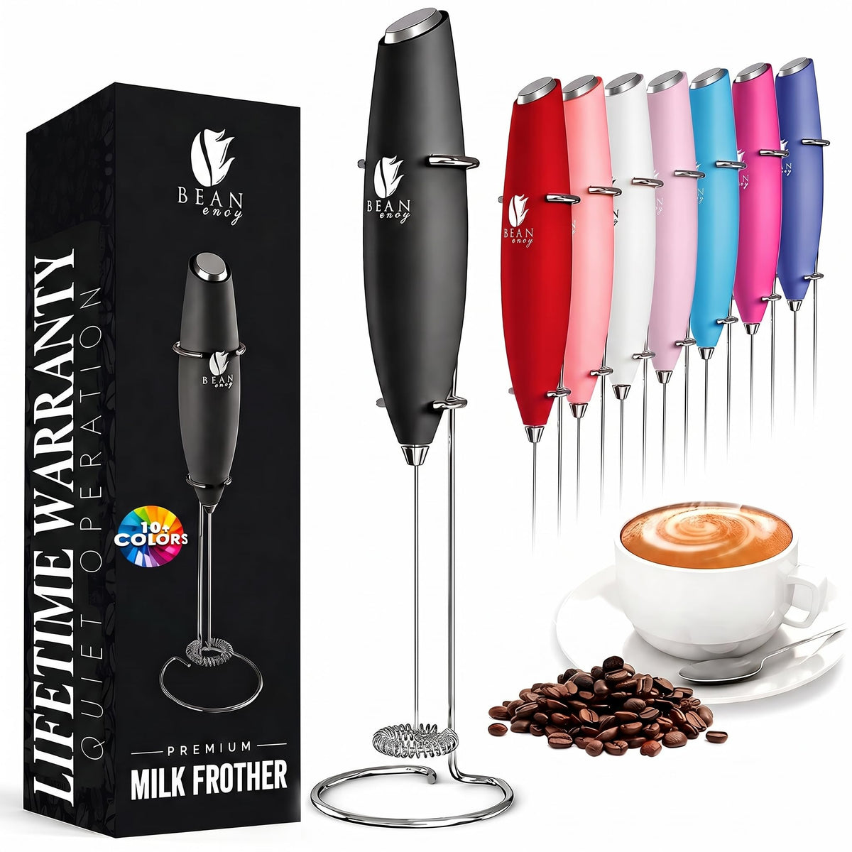 Black Handheld Milk Frother E1832