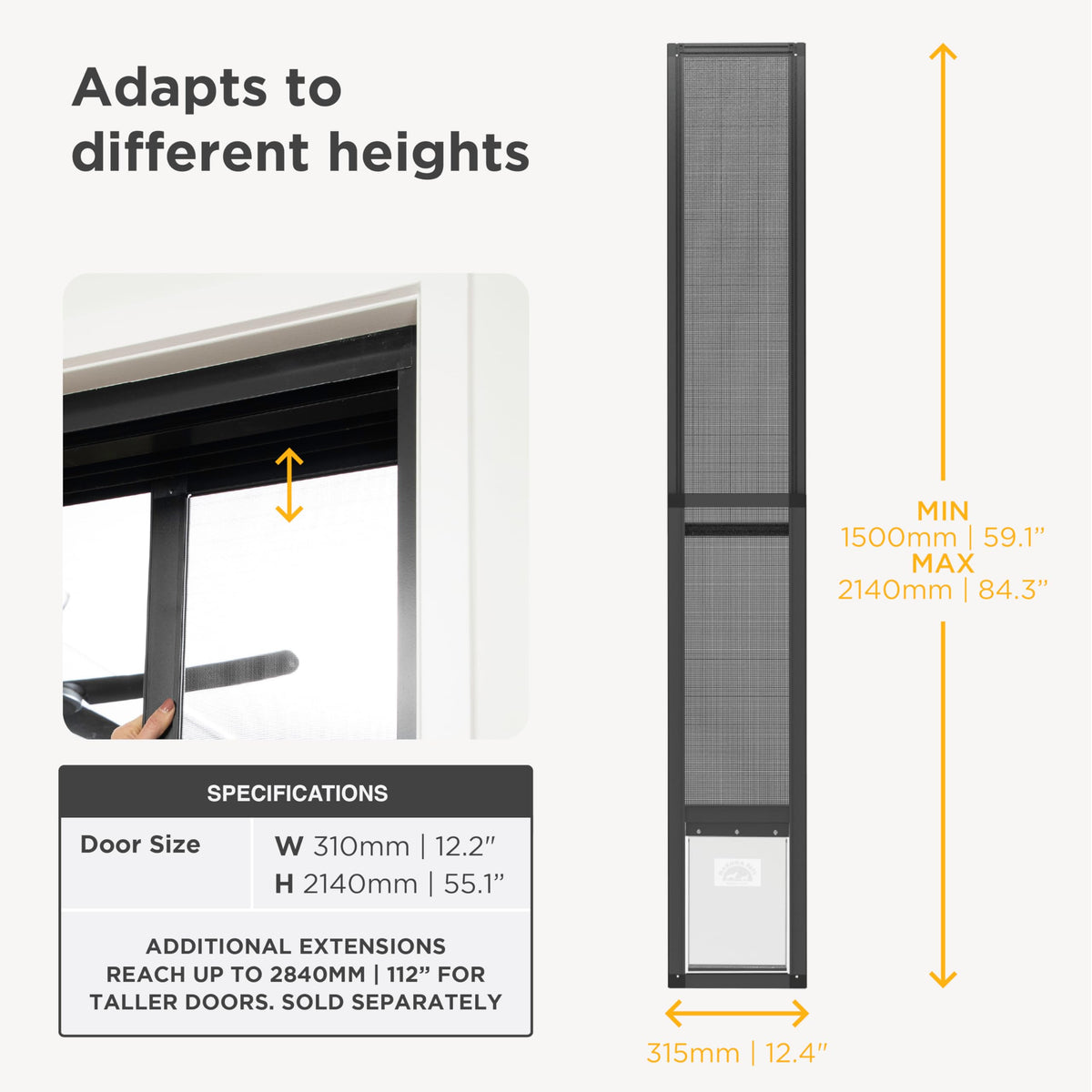 Dog & Cat Door for Sliding Glass Door B747
