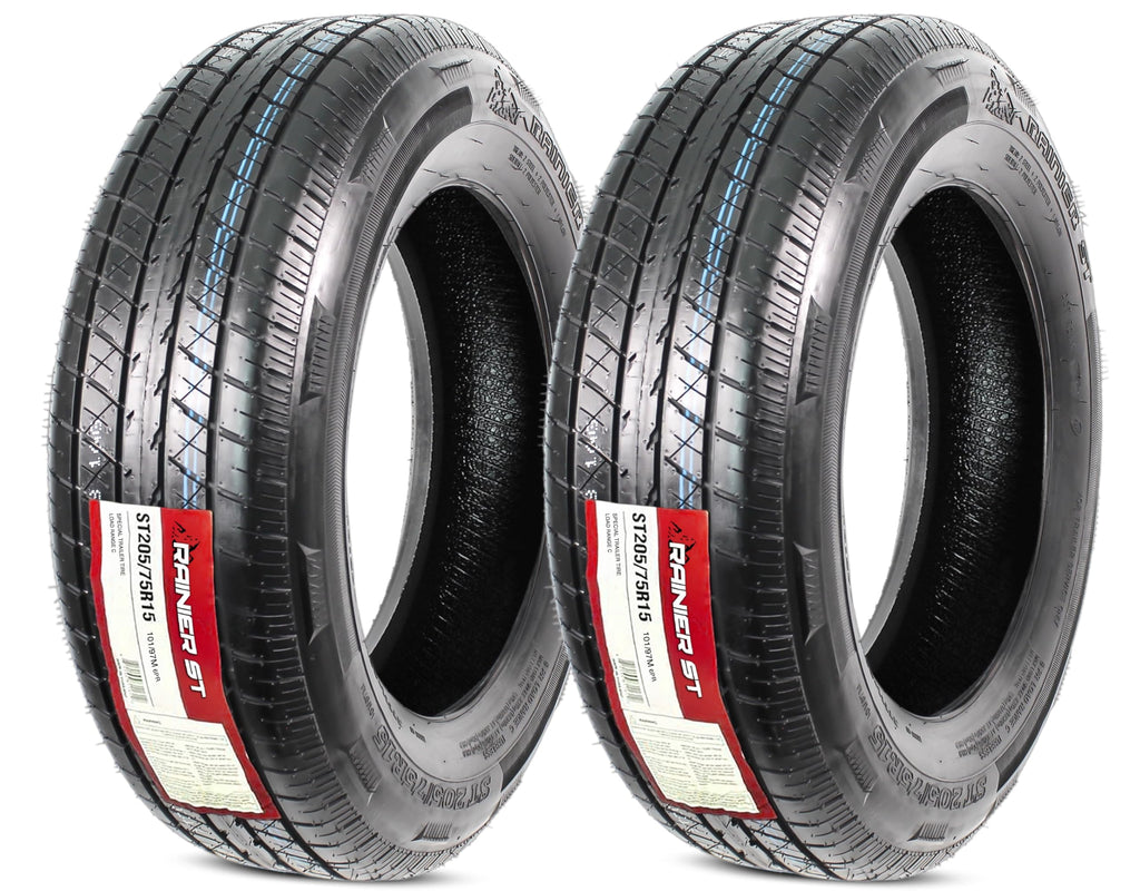 2-Pack ST205/75R15 Deep Tread Radial Trailer Tire F2038