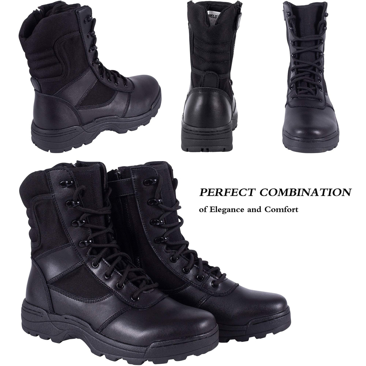 Men's Side Zipper Tactical Work Boots C7563