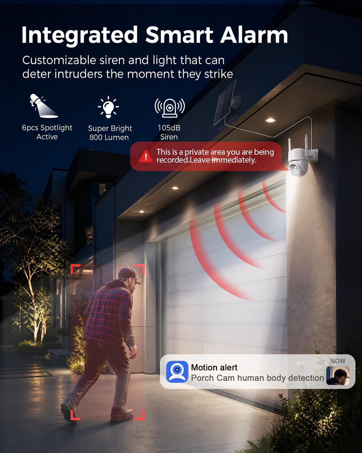 Wireless Outdoor Security Cameras 4MP Solar Powered 360°PTZ D635622
