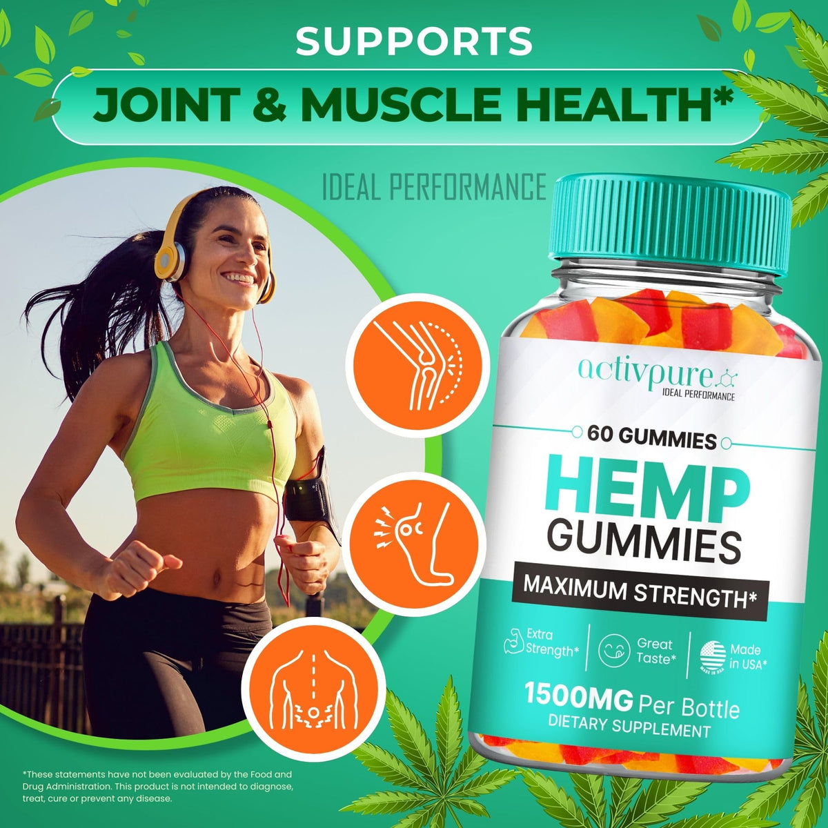 Hemp Gummies 60 Gummies A75664