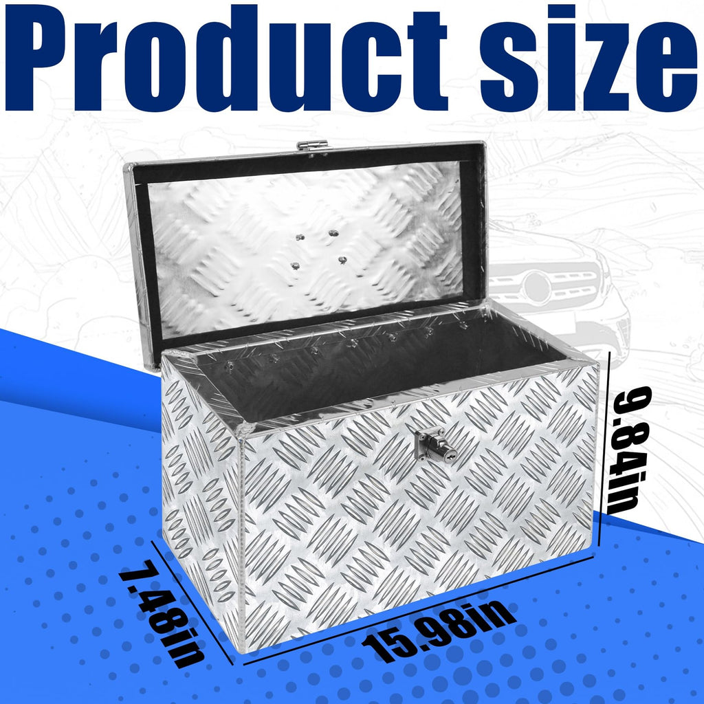 16 Inch Aluminum Waterproof Truck Bed Toolbox with Lock and Keys N788707