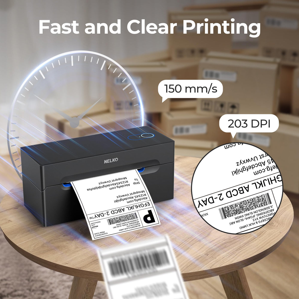 Bluetooth Thermal Shipping Label Printer J578634