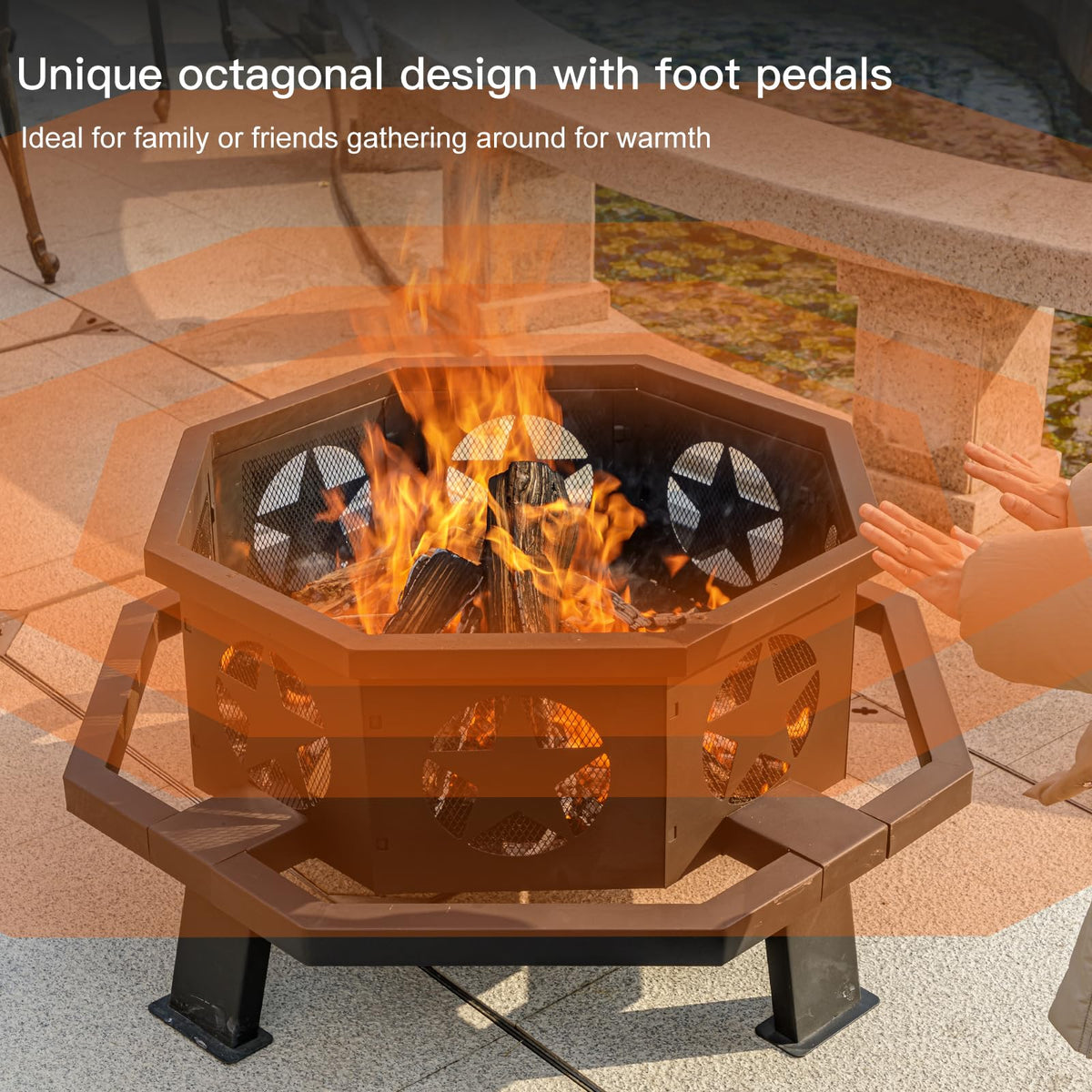 32 inch Fire Pit with Fire Poker A271102