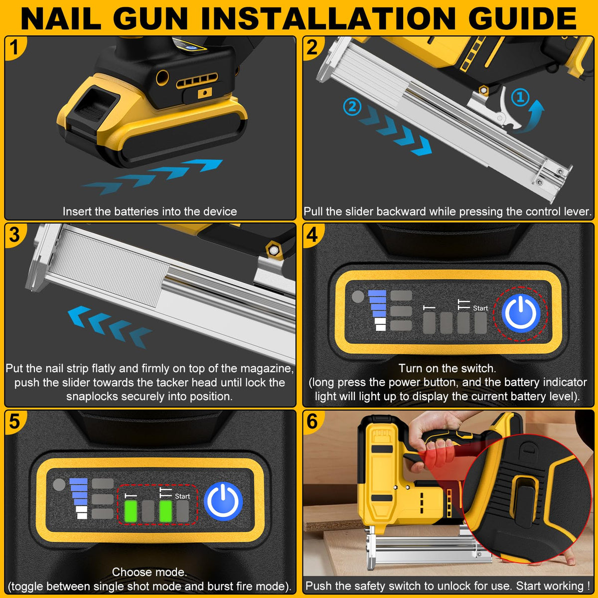 18 Gauge Cordless Brad Nailer with 1000 Nails O7106