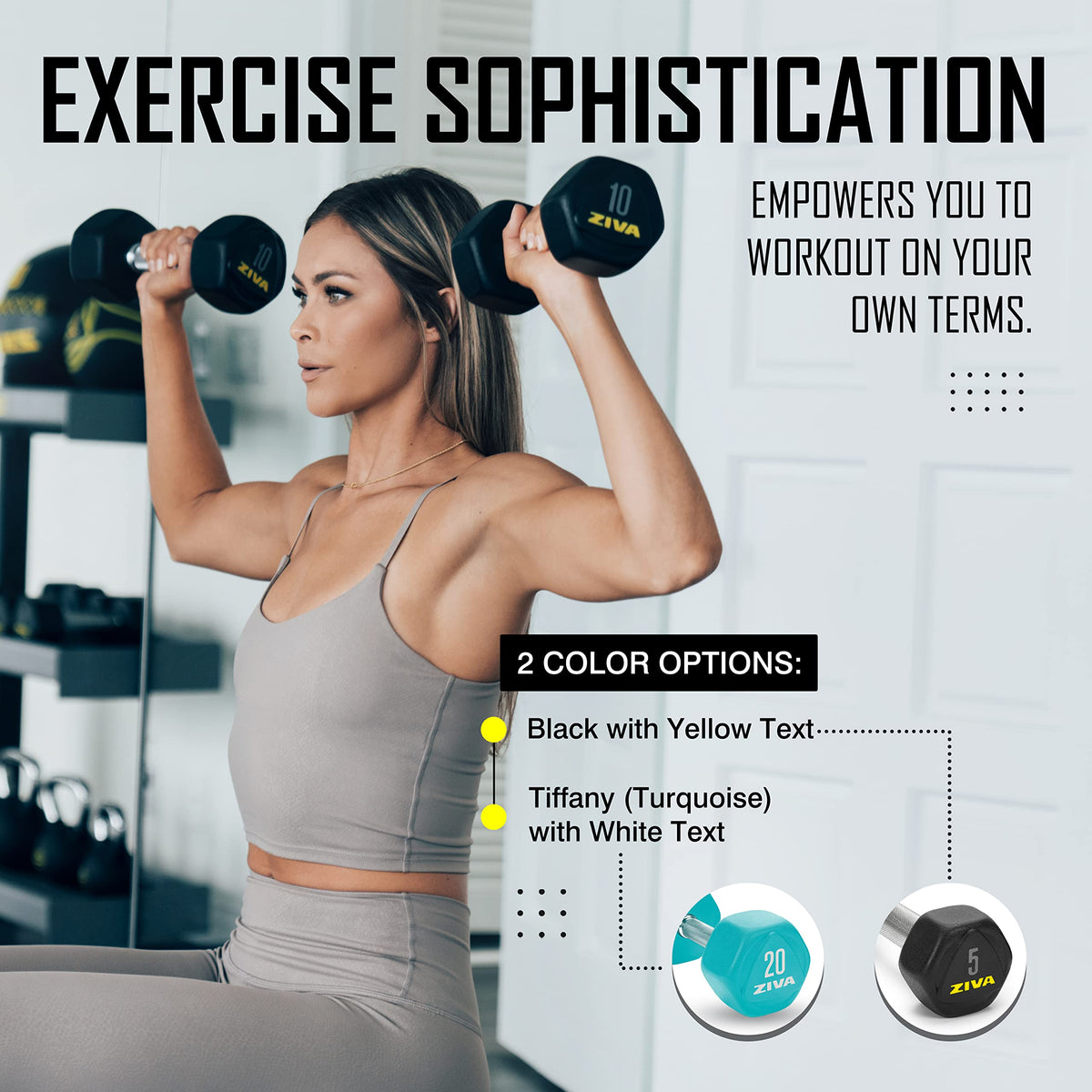 Hex Rubber Coated Dumbbells R9093