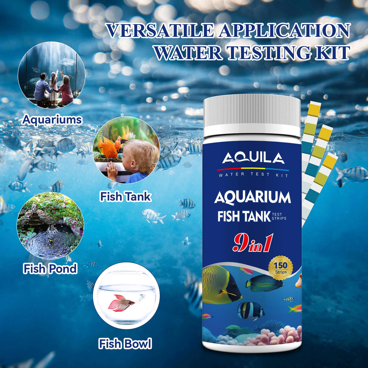 Aquarium Water Test Kit 9-in-1 L9067