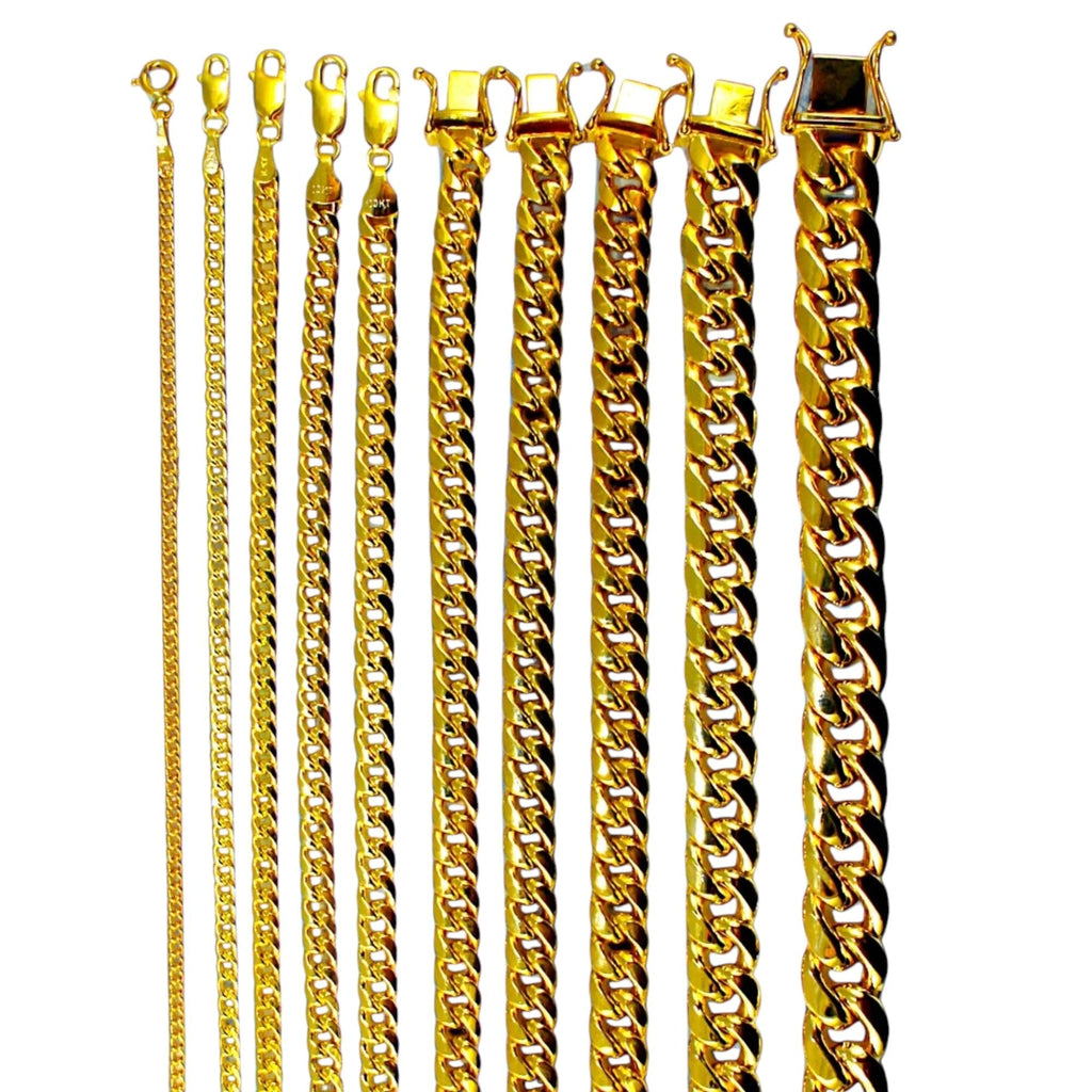 10K Yellow Gold Miami Cuban Chain U393