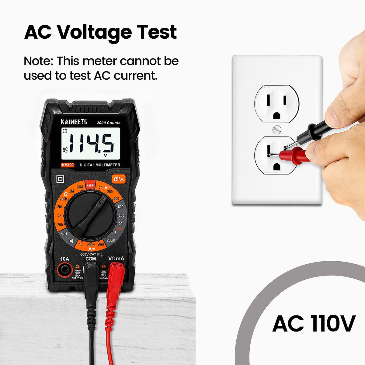 Digital Multimeter Voltmeter with Case K739021