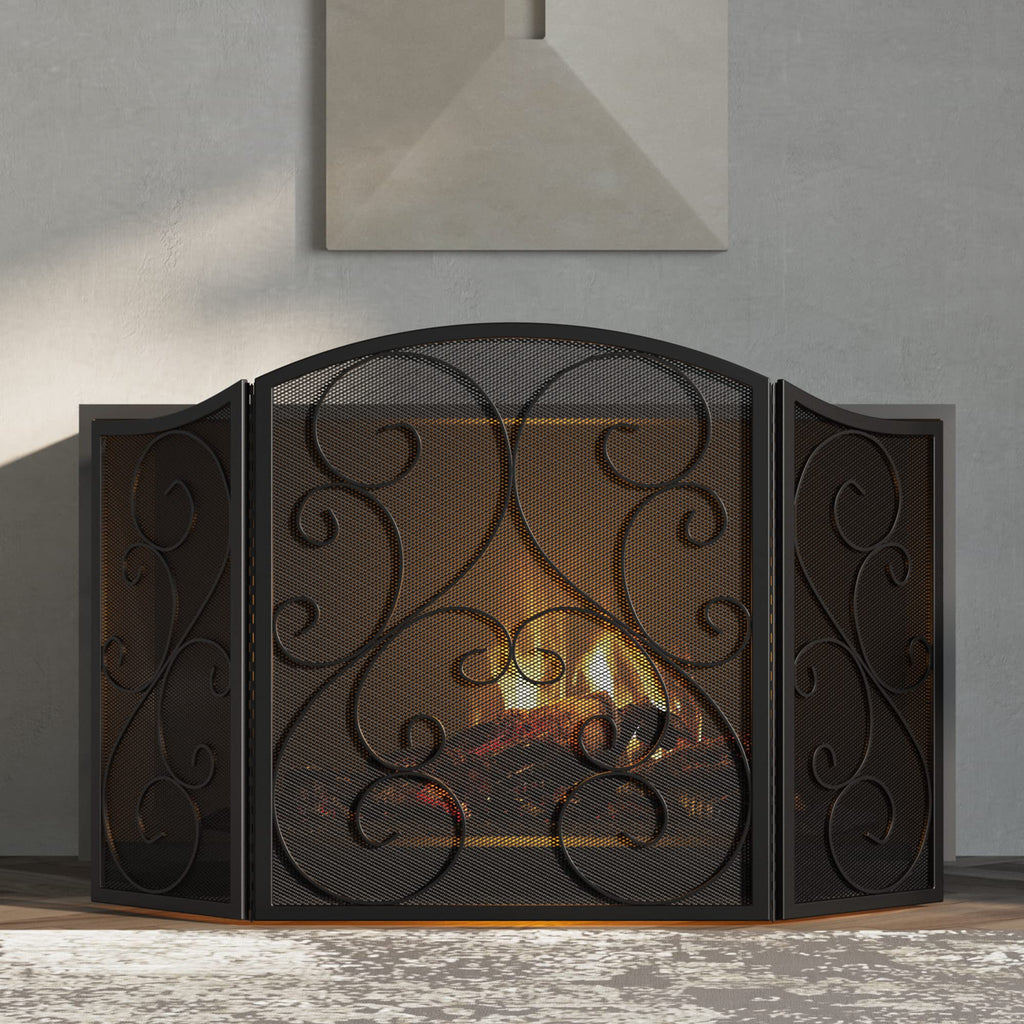 Wrought Iron Fireplace Screen 48×30 Inch K6618