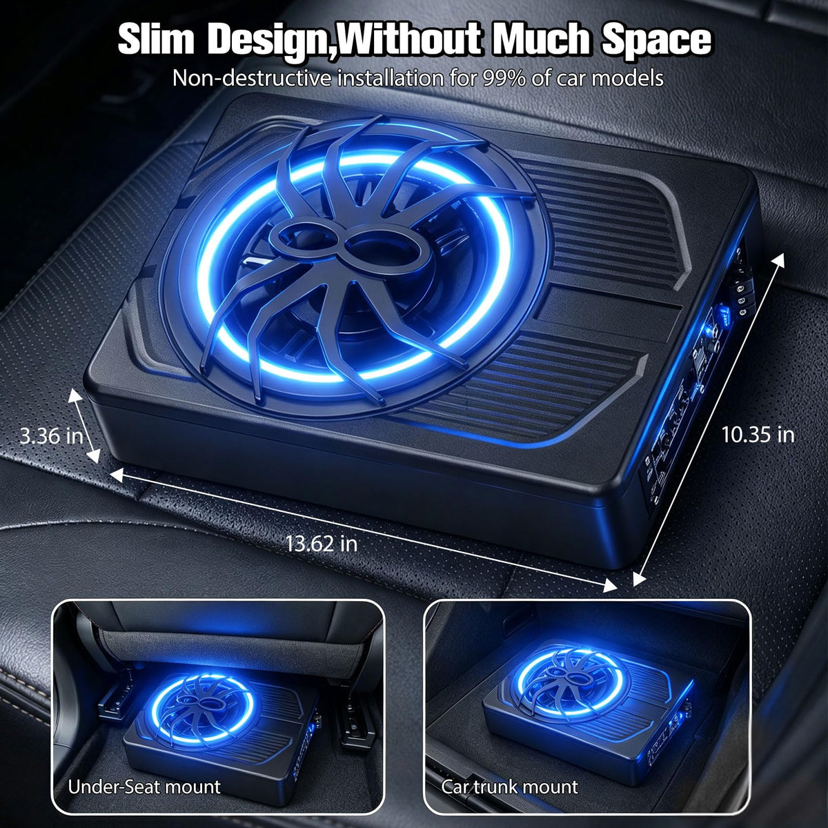 800W Under Seat Subwoofer with Amp Z952