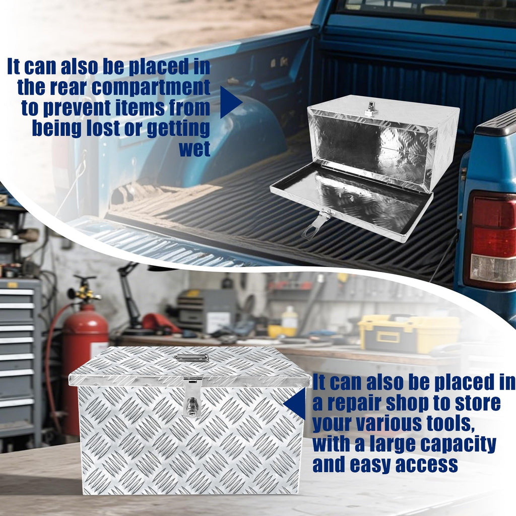 16 Inch Aluminum Waterproof Truck Bed Toolbox with Lock and Keys N788707