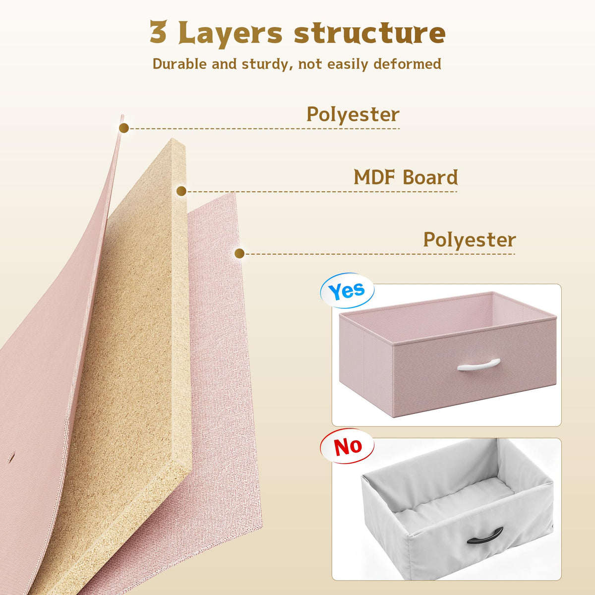 Pink 9 Fabric Drawer Dresser Q6131