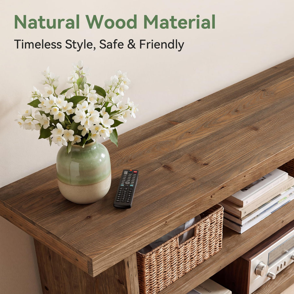 63" Solid Wood 3-Tier TV Stand M127788