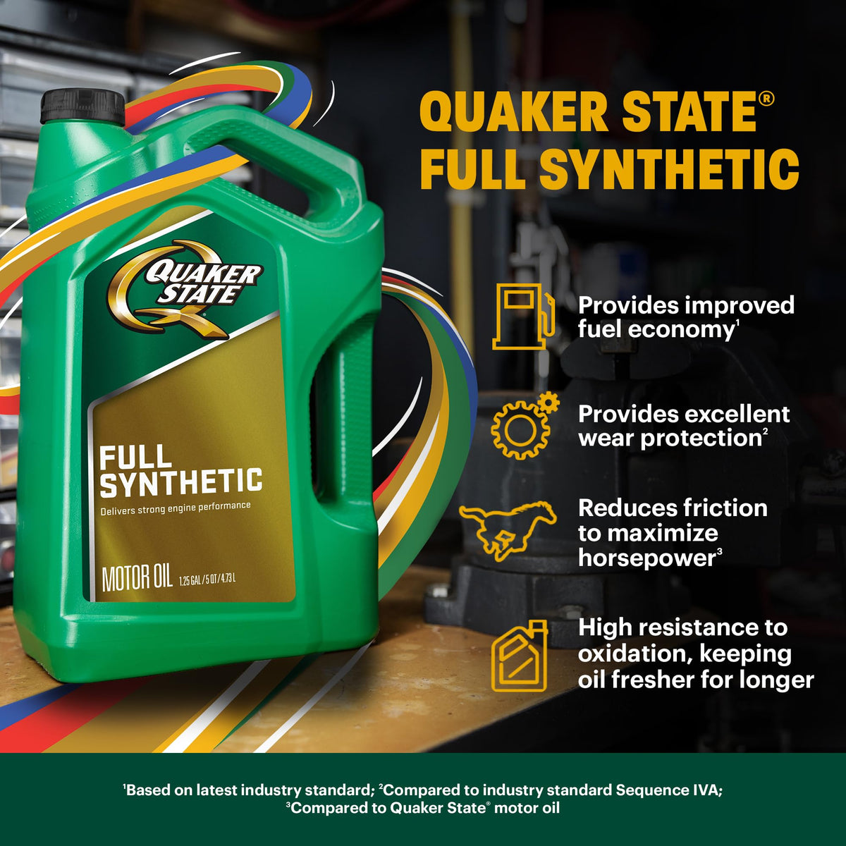 10W-30 Full Synthetic Motor Oil, 5 Quart B406413
