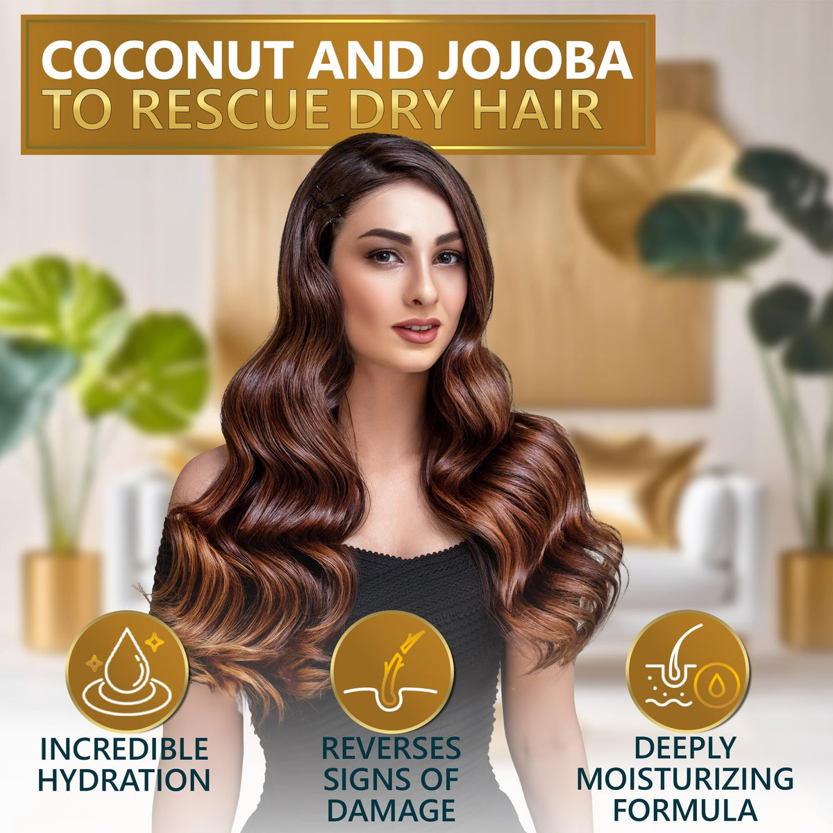 Coconut Shampoo and Conditioner Set with Argan Oil Mask C714