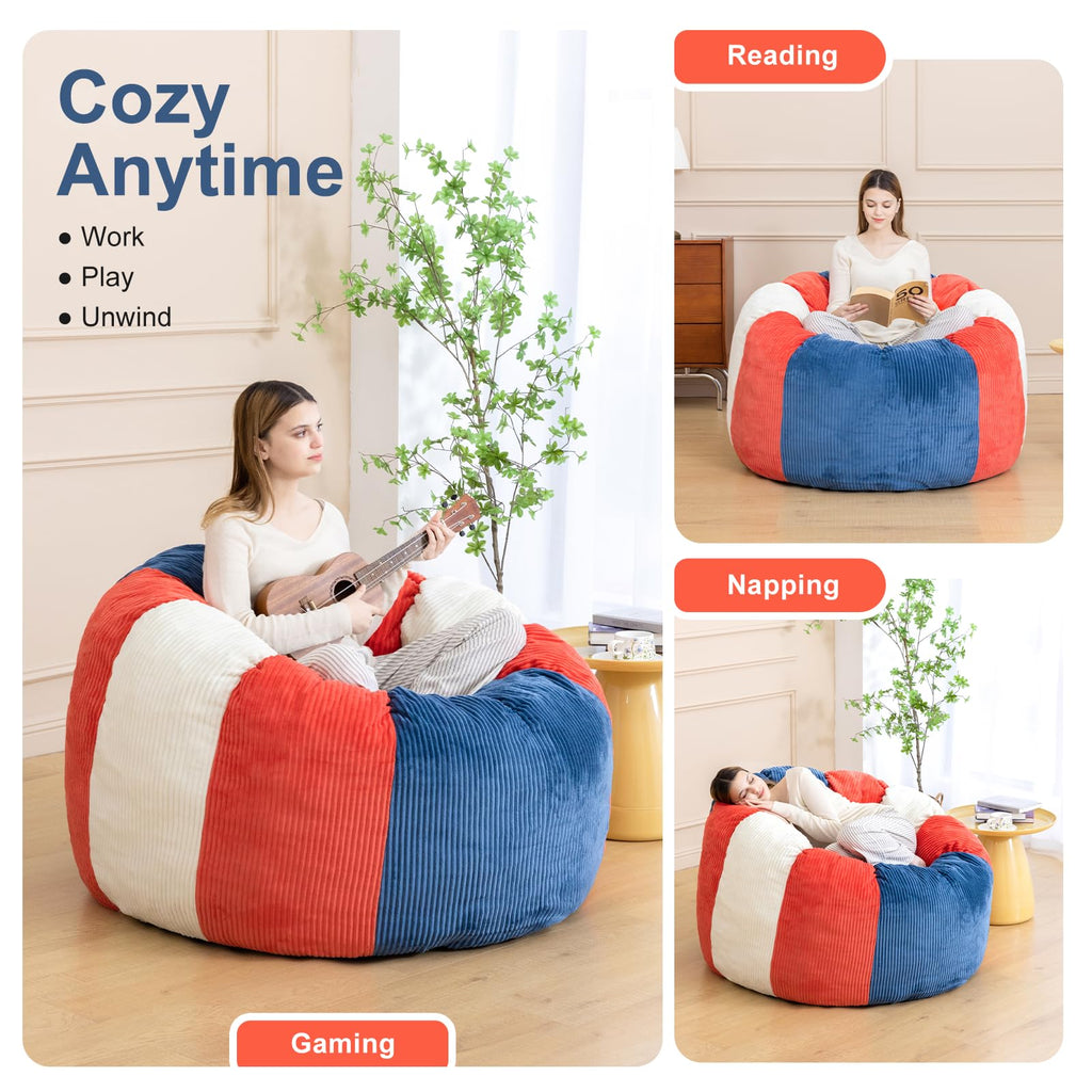 Shredded Foam Bean Bag Chair with Arms V637