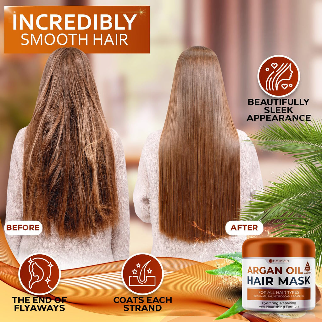 Coconut Shampoo and Conditioner Set with Argan Oil Mask C714