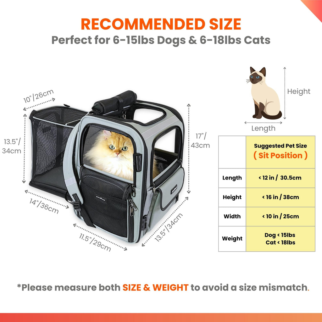 Expandable Cat Backpack Carrier W160096