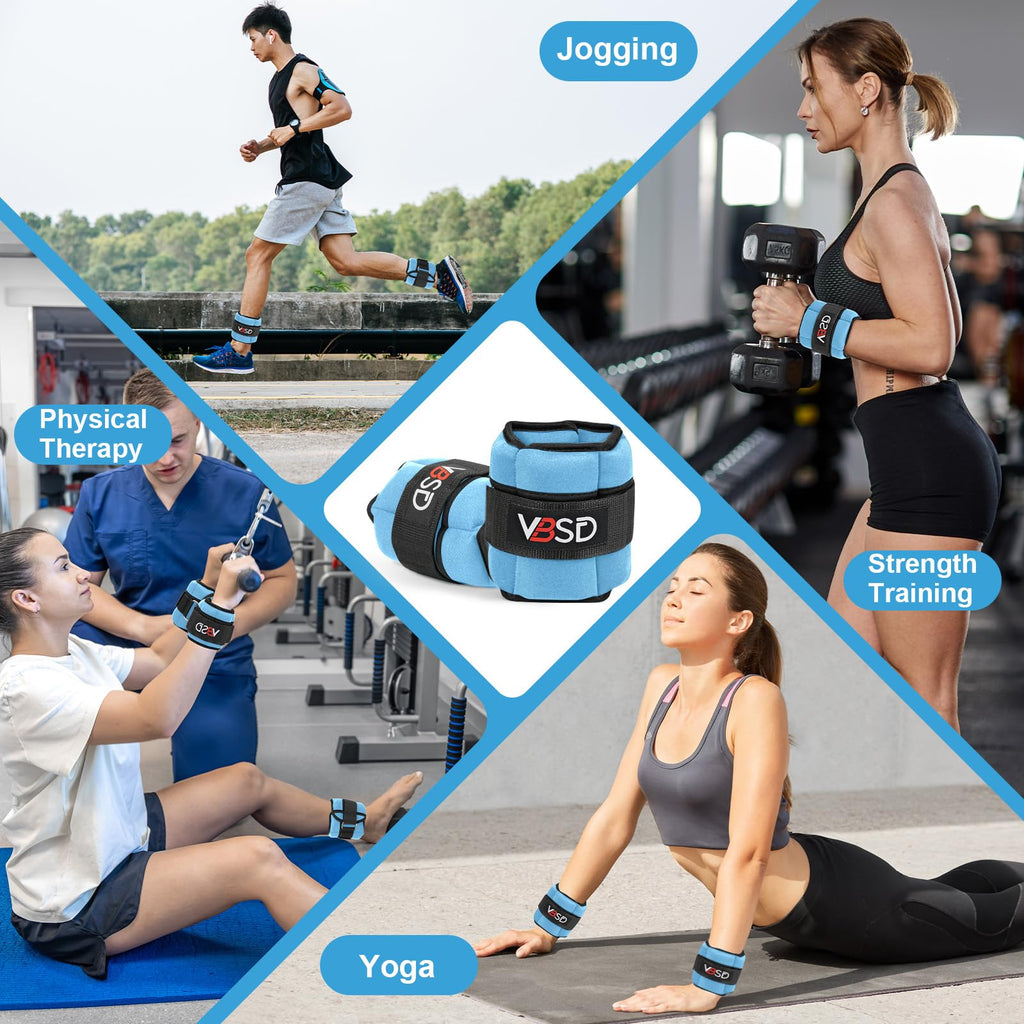 Adjustable Ankle Weights 10lb 1 Pair Blue Z27185
