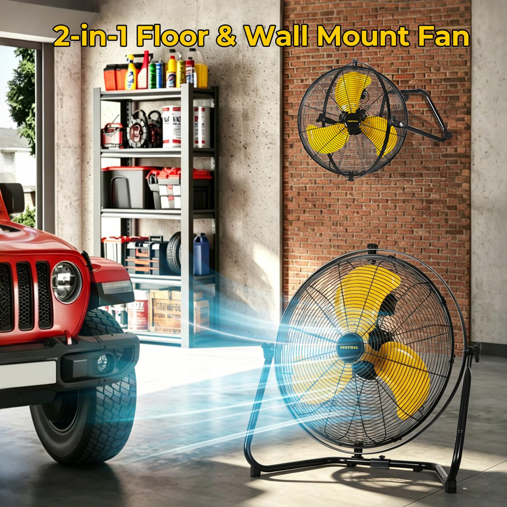 20 Inch 2-in-1 Floor Wall Mounted Fan X72434