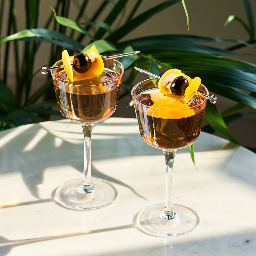 Stemmed Crystal Cocktail Glasses Set of 2 U92001