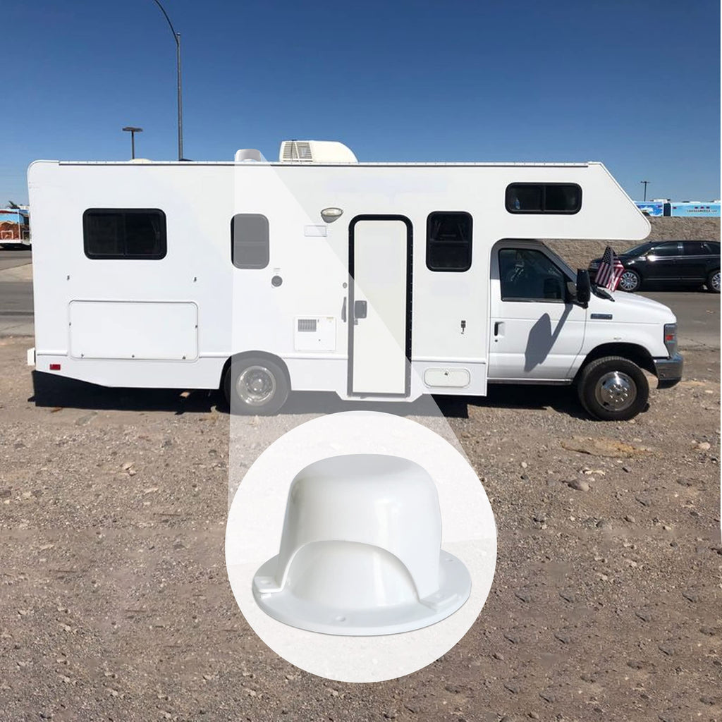 White RV Roof Vent Cover Y8393