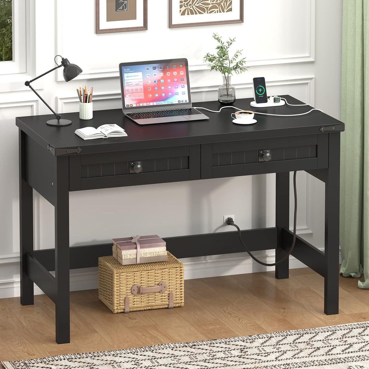 39 Inch Small Computer Desk with Drawers L955228