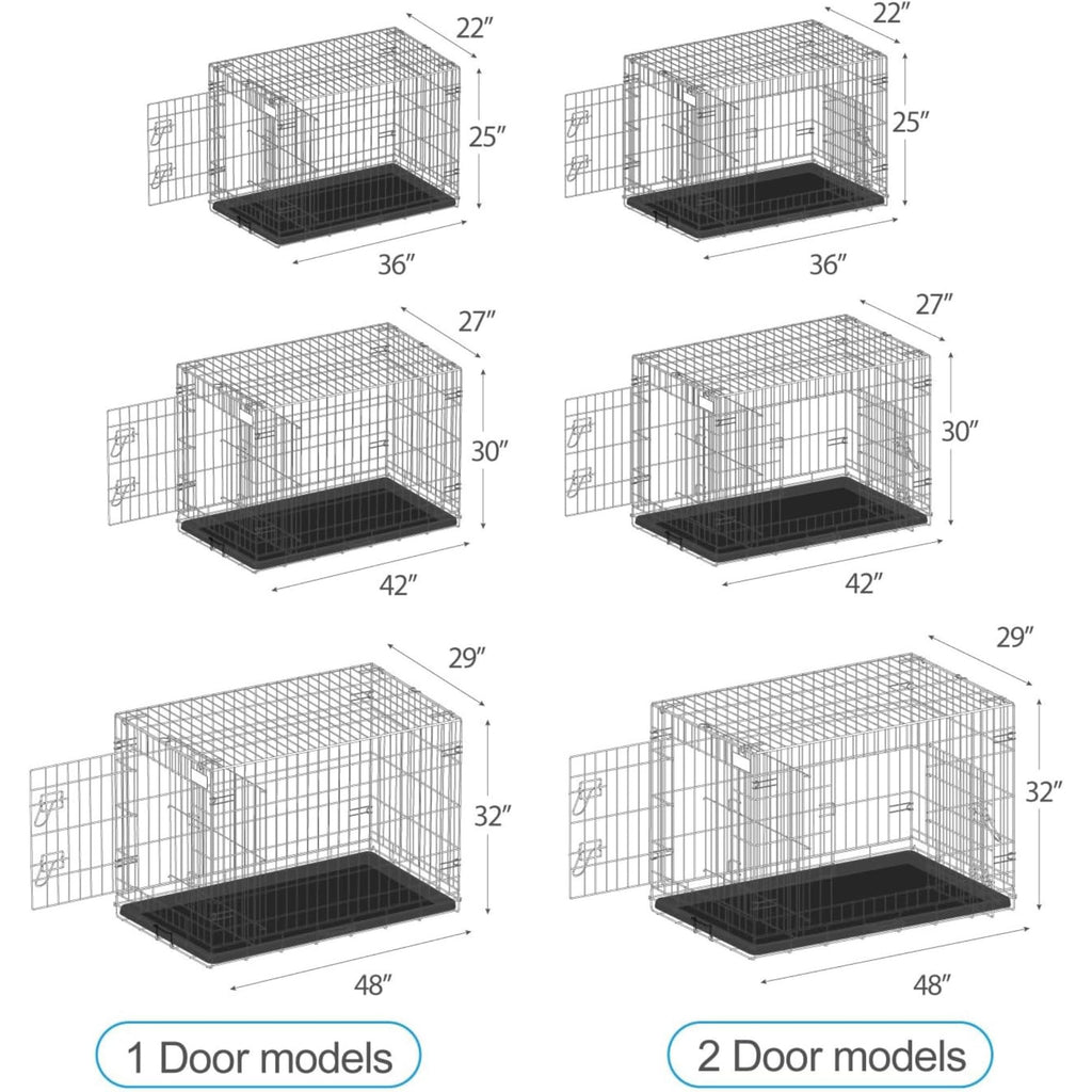 42” X-Large Heavy-Duty Dog Crate with Divider Panel H66900