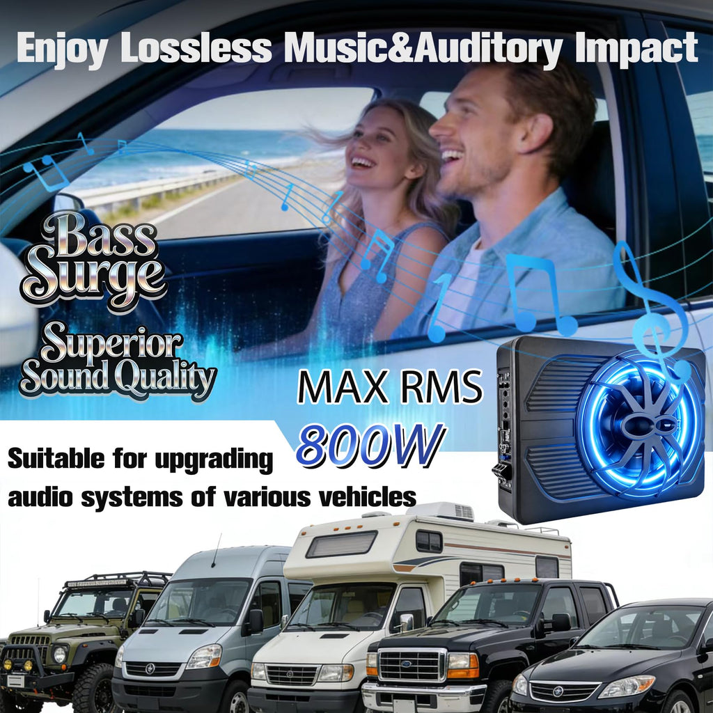 800W Under Seat Subwoofer with Amp Z952