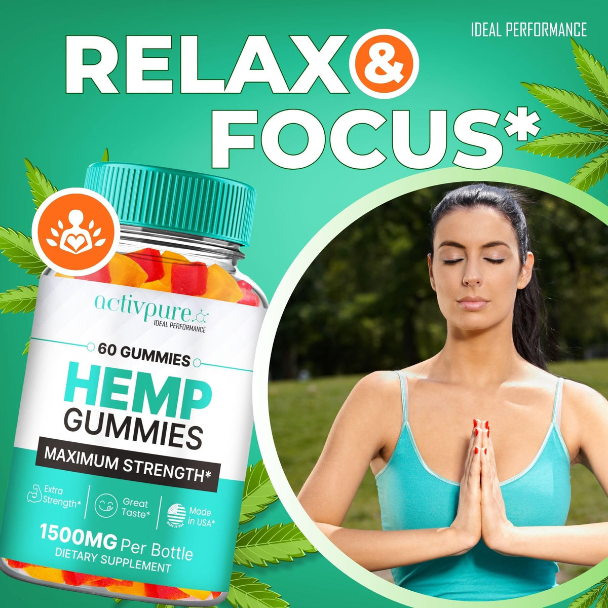 Hemp Gummies 60 Gummies A75664