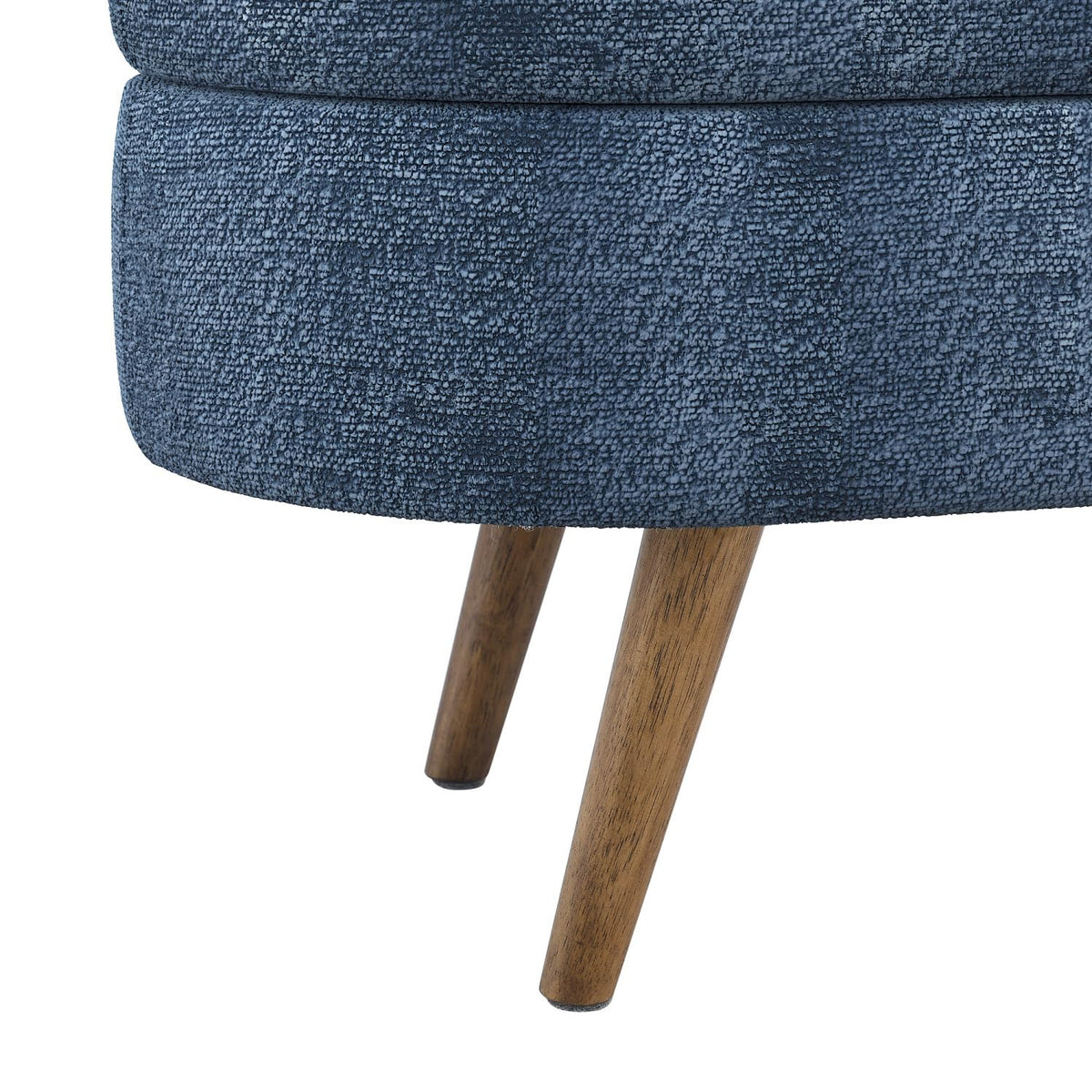 Oval Storage Bench with Rubber Wood Legs Y923
