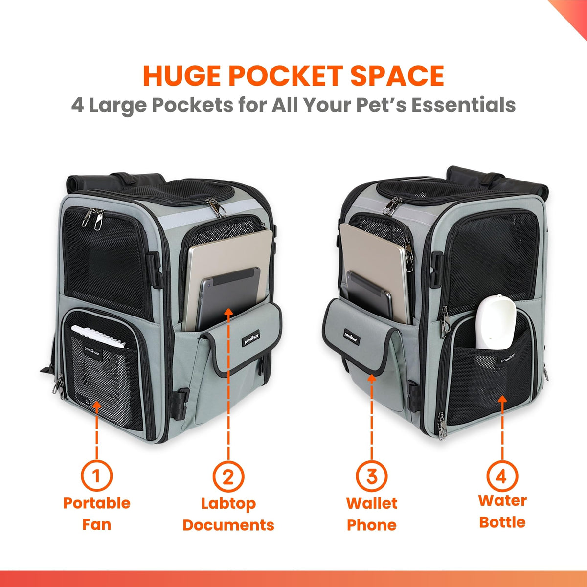 Expandable Cat Backpack Carrier W160096