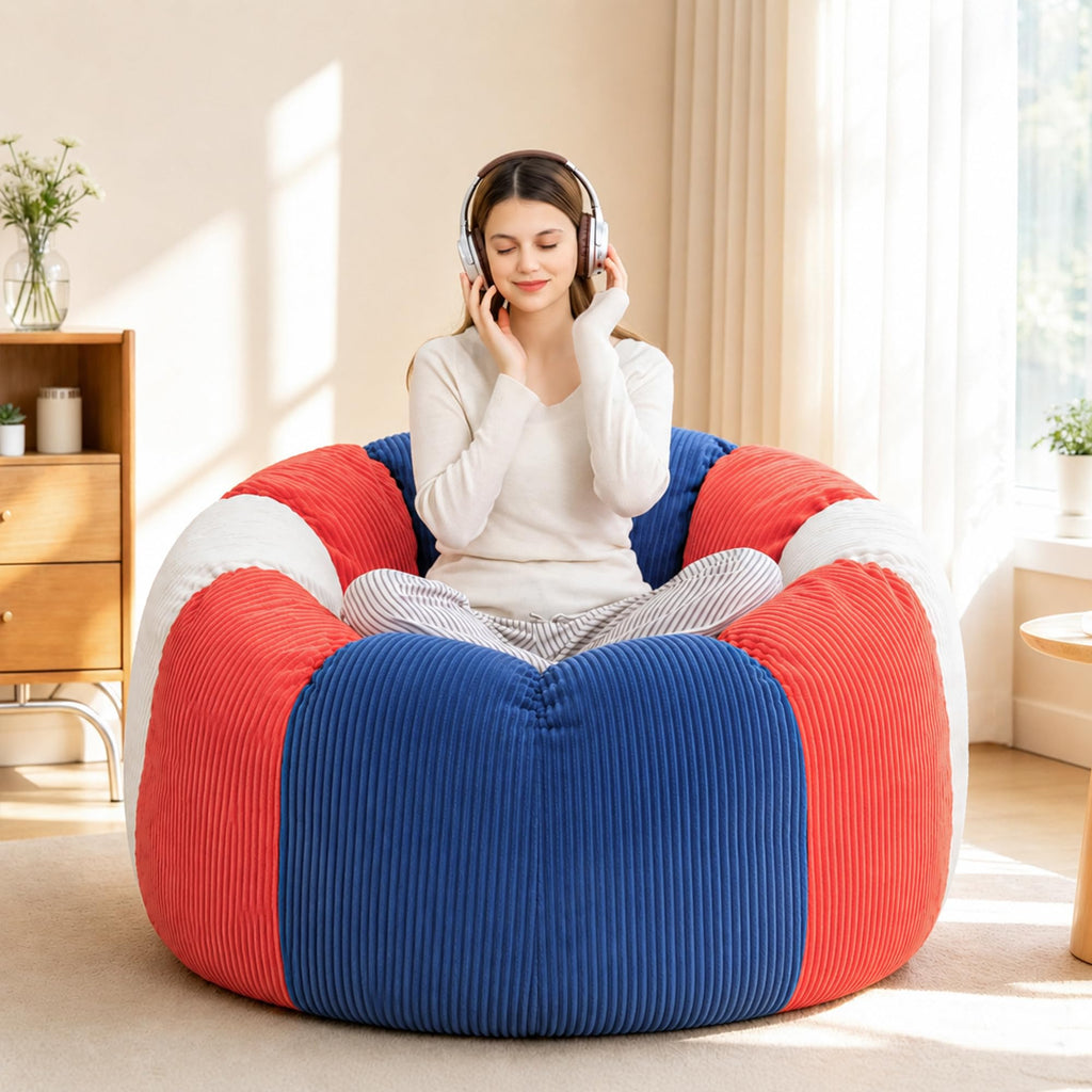 Shredded Foam Bean Bag Chair with Arms V637