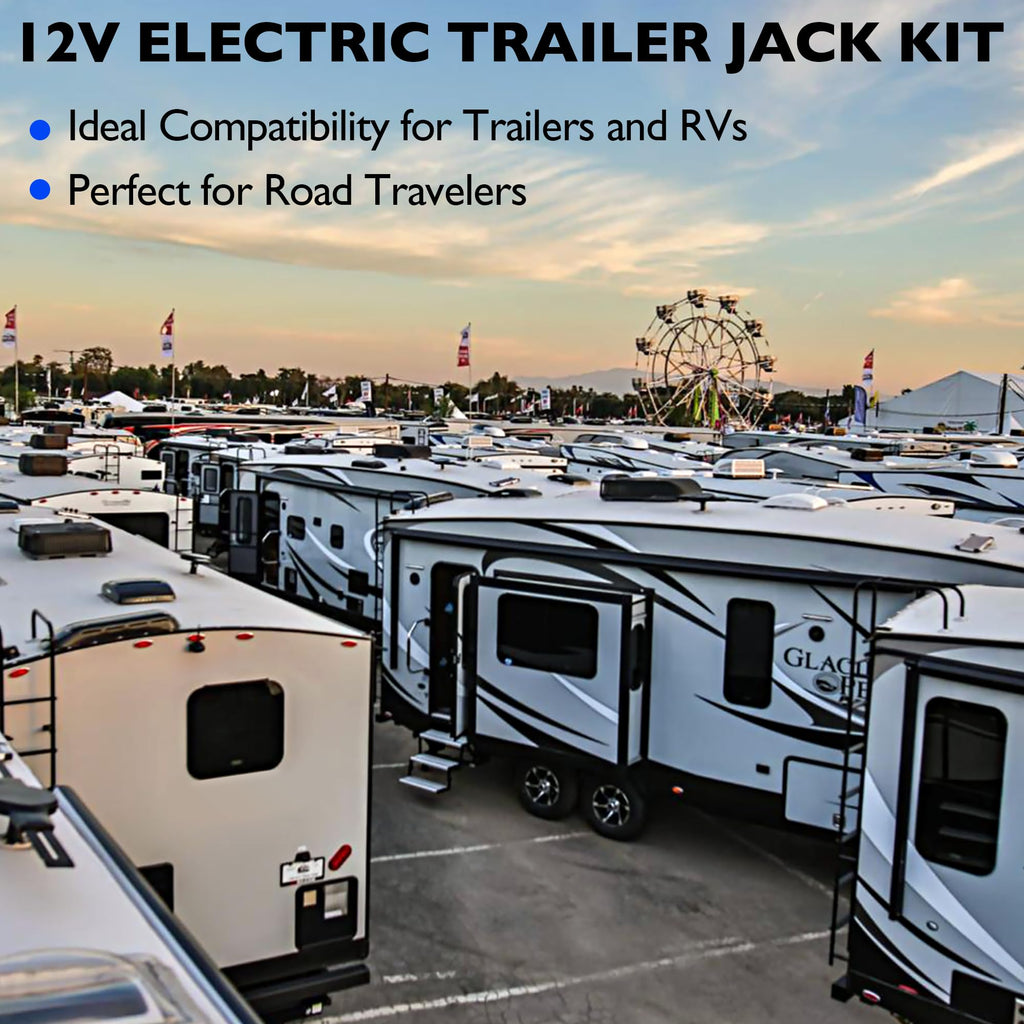 Electric Powered Trailer Jack Kit 12,000 lbs 12V M814002