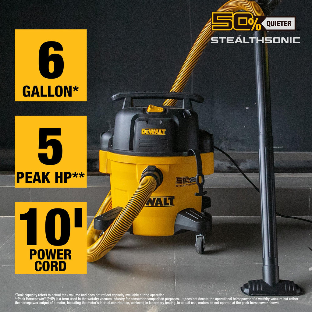 6 Gal 5 HP Quiet Wet and Dry Shop Vacuum X87101