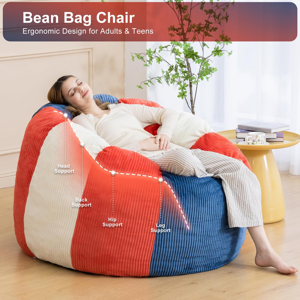 Shredded Foam Bean Bag Chair with Arms V637
