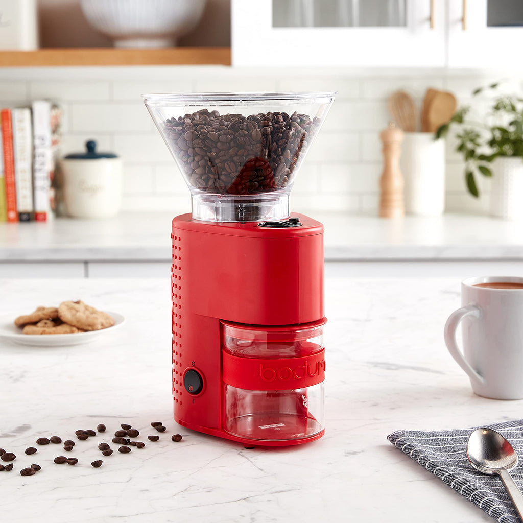 Electric Conical Burr Coffee Grinder, 12 Grind Settings, Red J5386