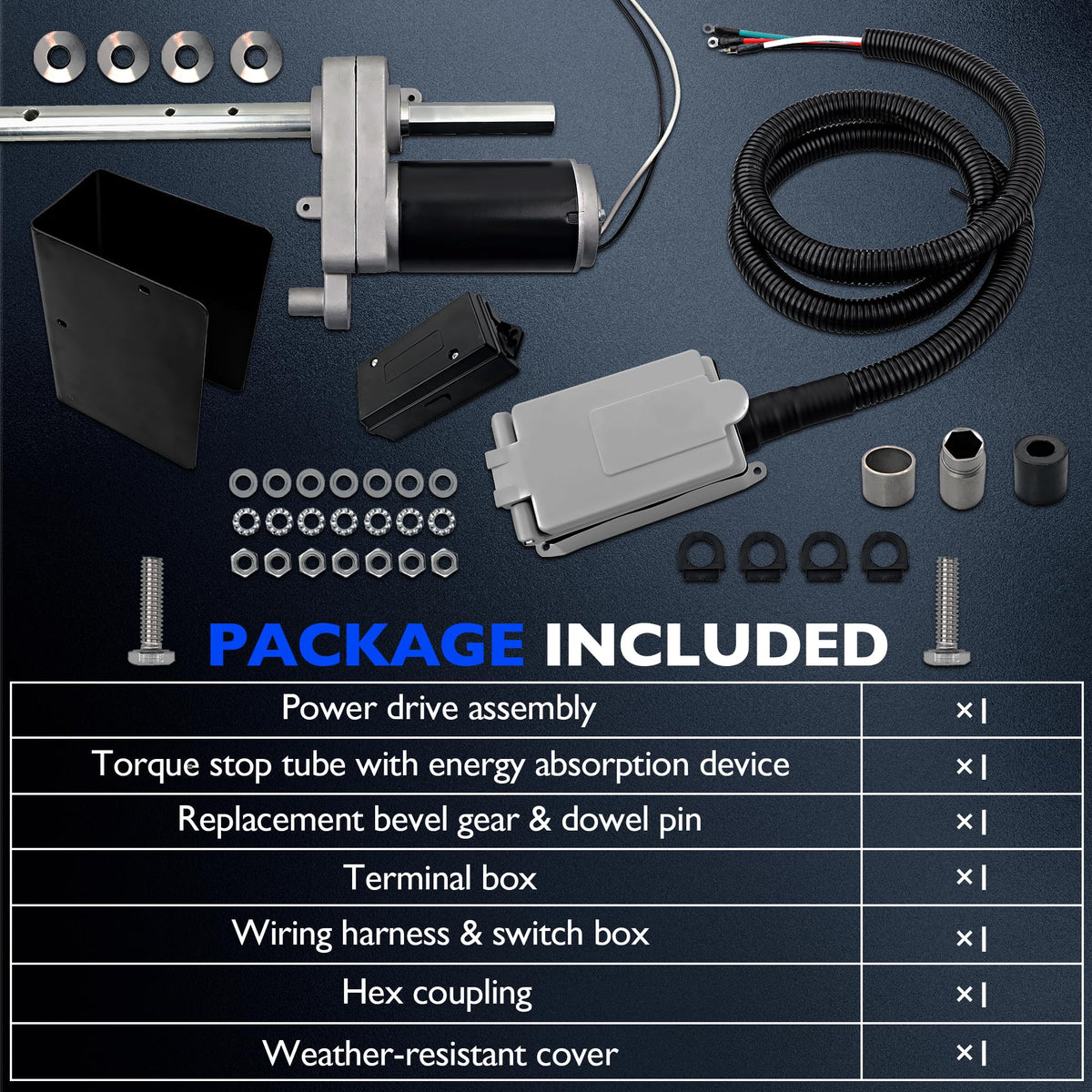 Electric Powered Trailer Jack Kit 12,000 lbs 12V M814002